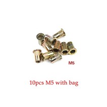 Riveter Guns 리벳건 리베트 210165100pcs 탄소강 리벳 너트 m4, 10pcs m5 리벳