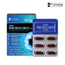 한미양행 루테인 알티지 오메가3 프리미엄 1000mg 30캡슐 1개월분 혈행건강 눈건강 비타민E, 1개