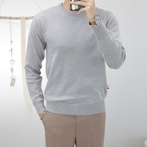 로코비전 남자 라운드 오버핏 니트 빅사이즈 긴팔 스웨터