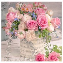 대진 보석십자수 40X80 50X40 사이즈 대형 금전운 보석 십자수, new, 34 핑크장미 40x50