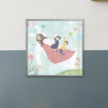 예수님과나의하루-소형메탈프레임액자, 실버／2타입