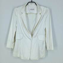 빈티지다온 손정완 여성 원버튼 마혼방 실키 숏자켓 아이보리55