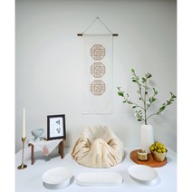 [몇월몇일] 단아한 백일상 대여, 단아한 상차림, 백일 남아/ 베이지(+15000원), 아기 중전마마 가채(+5000원)