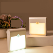 LED 센서등 반영구적 사용 파나소닉 대용량 배터리 장착 충전식 무선동작 모션감지 LED자동센서등 파워아이오닉스 v33, 빛색상조절형, 파나소닉(대용량배터리)