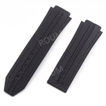 Hublot 위블로 시계 호환 가죽 스티치 25x19mm 스트랩 레더 워치 밴드 시계줄