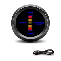 공기압 게이지 측정기 자동차 공기주입기 타이어 공기압 체크 2"52mm 자동차 디지털 터보 부스트 게이, 08 Air Fuel Ratio Gauge