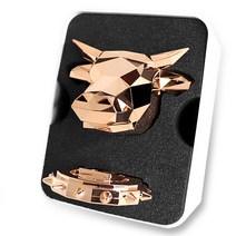 에어디 차량용 방향제 쥐 토끼 도베르만 황소 포메라니안, [황소], 로즈골드, 레몬라벤더향 2개