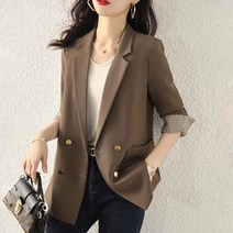 FANSYLI 봄가을 여성 정장 자켓 칼라 블레이저 출근룩 데일리룩 X7J05
