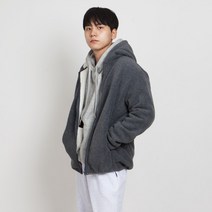 [S~4XL] 스타일에스 남자 여자 빅사이즈 양털 후드집업 후리스 자켓
