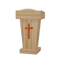 교회 강대상 강단 연단 원목 소강대상, 나무색 (십자가), 단일사이즈