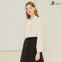 (정품)(JJ지고트) 타이넥 쉬폰 셔링 블라우스 GN3P0BLW1