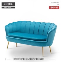 벨벳쇼파 1 2 3인용 거실 의류매장 미용실 소파 거실 작은 아파트 북유럽 심플 모던 라이트 럭셔리 인터넷 연예인 침실 옷가게 더블 심플 게으른 소파, A.개인, H.레이크 블루