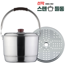 국산 선학X키트너 자체제작 정품 스텐들통 곰솥 빨래솥 6size + 사은품 증정, 들통 2호