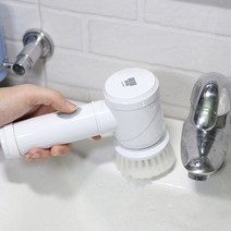 깔끔 욕실 화장실 세차 청소솔 멀티 자동 전동솔 다용도 브러쉬 차광택 줄눈청소, +벡셀 AA 건전지 4알, 그레이