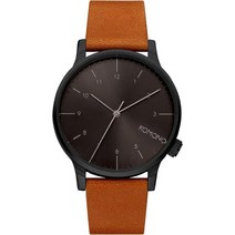 코모노 모노 가죽 스트랩 손목 시계 브라운