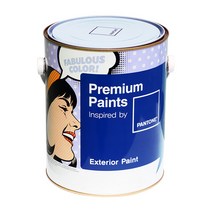 노루페인트 외부용 프리미엄 팬톤페인트 익스테리어 4L 계란광, 계란광 13-0858 Vibrant yellow