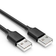 실리카 젤 USB to USB 연장 케이블 유형 A 남성 남성 USB 익스텐더 라디에이터 하드 디스크 Webcom 카메라 USB 케이블 Extens, Black_1m