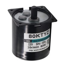 80ktyz ac 모터 220v 모터 마이크로 저속 기계 60w 영구 자석 동기 모터 소형 모터 가변 방향, 20rpm