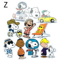 디즈니 산리오 호빵맨 스누피 캐릭터 빅사이즈 스티커 캐리어 노트북 방수 데코스티커, 1장