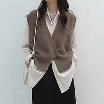 모직 레이어드 티 크롭 여성 울 셔츠 오버핏 퀼팅 베스트 뽀글이 캐주얼 조끼