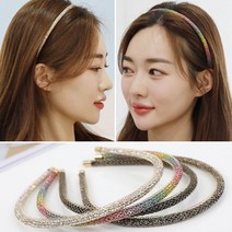 카멜레온 크리스탈 헤어밴드 큐빅 와이어 웨딩 여자 명품 머리띠