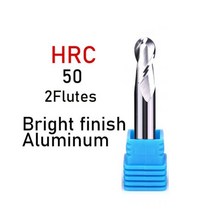 XUHAN 볼 코 엔드 밀 텅스텐 카바이드 커터 CNC 라우터 비트 밀링 공구 R0.5 6mm 8mm 10mm HRC50 55 65 2 4 플루트, CHINA, R0.25X4DX50L, HRC50-2F For Al + 1PCS