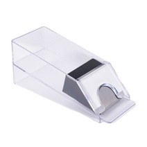 FCSHOP 포커/카지노 게임 테이블 액세서리: 블랙잭용 플레잉 카드 딜링 슈 1-6개의 덱 보유, 아래에 설명된 대로, PVC, 6 데크 클리어