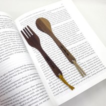 우드 책갈피 북마크 주문제작 단체선물 각인, 포크, 겨자, 폰트1