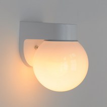 공 벽등 LED 8W 조명 베란다등 LED 인테리어 등 실내 외부 야외 방수 현관 카페 베란다조명 실외 벽부등, 백색커버 백색, 전구색(노란빛)