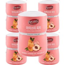 동서 식품 리치스 카페 파우더 아이스티 피치 550g 스무디 홈카페 에이드, 5개