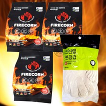 캠포리스 캠핑 불쏘시개 실속세트 /파이어콘200gX3개+크린면장갑3켤레/착화제 천연 옥수수 점화제, 상세페이지 참조