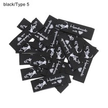 50PCS 레이블사랑과 수제 만화 고양이 재봉틀 뜨개질 양모 공 심장 모양 태그, 12 blackType 5