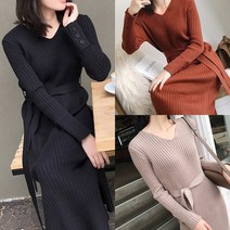 DS롱원피스 럭셔리 허리끈 원피스