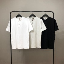맨스토리 남자 차이나 헨리넥 슬라브 반팔 티셔츠