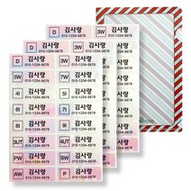 네임코코 골프채용 골프클럽용 골프 네임스티커, 51G-골프채핑크 기본그림