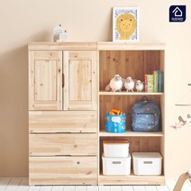 이프자인 앙뜨 삼나무 원목 베이비장 책장 세트 1200