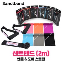 샌트밴드 2M 천연 라텍스 밴드 핸드그립 도어스트랩, 레벨4 블루