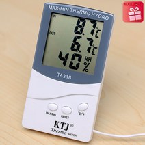 thermo hygrometer J618 디지털온습도계 탐침온도계 실내온도계습도계, 1세트