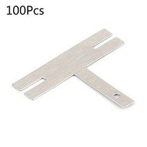 T모양 니켈 시트 긴 배터리 스폿 용접기 와셔 도금 스틸 스트랩 스트립 100 개, 01 as shown