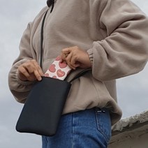 핸드폰가방 지갑 미니백 잉크블랙 산책 운동 여행용