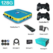 Pawky Box 게임 콘솔 PS1/DC/나오미 50000 + 게임 슈퍼 콘솔 WiFi 미니 TV 키즈 레트로 4K 비디오 게임 플레이어, 128G 41000 Games BY_EU plug, 128G 41000 게임 BY