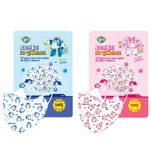 로보카폴리 유아용 5세이하 3D 입체마스크 폴리/엠버 - 1팩 5매입 x 5팩, 폴리