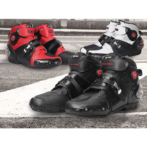 오토바이 숏부츠 레이싱 바이크 신발 남성 여성 보호, 44,黑色