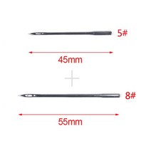 재봉틀 키트 여분 바늘 스트레이트 짧은 직선 손 액세서리 가죽 공예 #4/5/8/S, 05 45 and 55mm Needle