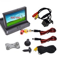 차량용모니터 후방 카메라 후석 휴대용 7인치 룸미러 5인치 자동차 모니터 TFT LCD HD 디지털 16:9 800*480, 05 with12LED camera