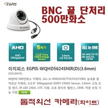 4TB 하드장착 500만화소 16채널녹화기(이지피스 WQHDVR-5116H_265+4TB HDD)외 추가상품, EGPIS-WQHD5624SNIR(3.6mm)