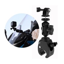 램마운트 호환 SMNU 고프로 액션캠 오토바이 백미러 사이드미러 집게 클램프 마운트, 집게클램프 롱암(9.4cm) 고프로볼헤드, 1개