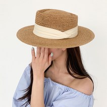 블루씨티 여성 여름 바캉스 리본 밀짚 라탄 보터햇