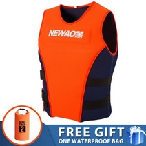 성인 카약 구명조끼 서핑 조끼 부력조끼 제트 스키 모터 보트 뗏목구조용, 중, L026 오렌지