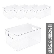 체인컴퍼니 투명 수납 정리함 대, 투명정리함 대형 5개
